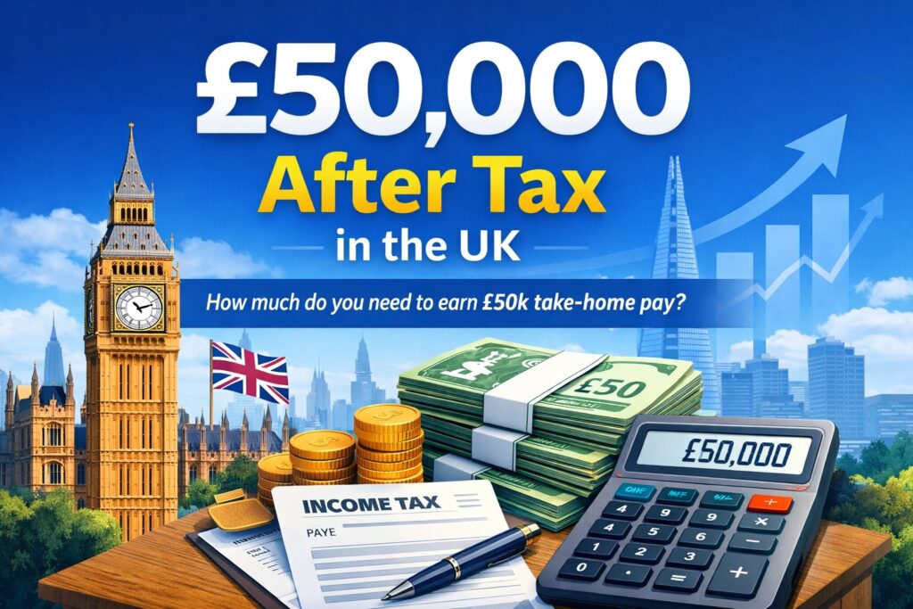 £50,000 after tax in the UK