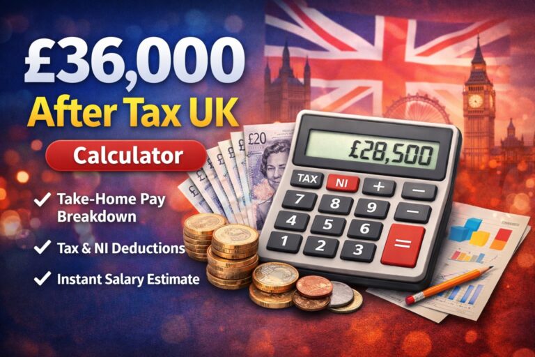 £36,000 salary is after tax in the UK