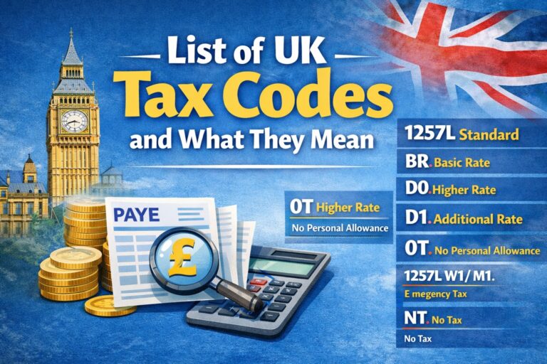 Confused by your tax code? Here’s a complete list of UK tax codes and what they mean, explained in plain English with examples.