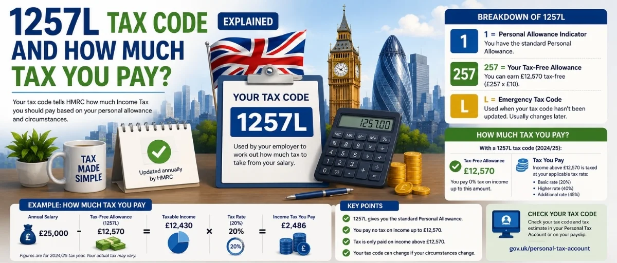 1257L Tax Code and How Much Tax You Pay?